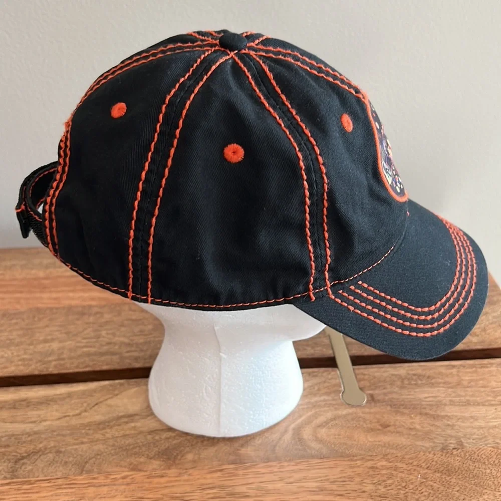 DISNEY PARKS Animal Kingdom Patch Contrast Stitch black and Orange baseball cap